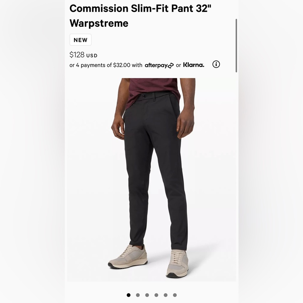 Commission golf pant 30 inch – black size 38